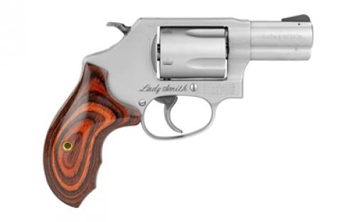 Smith & Wesson Model 60 LS Ladysmith, Double Action, Metal Frame Revolver, J-Frame, 357 Magnum, 2.125" Barrel, Stainless Steel, Matte Finish, Silver, Wood Grips, Fixed Sights, 5 Rounds 162414