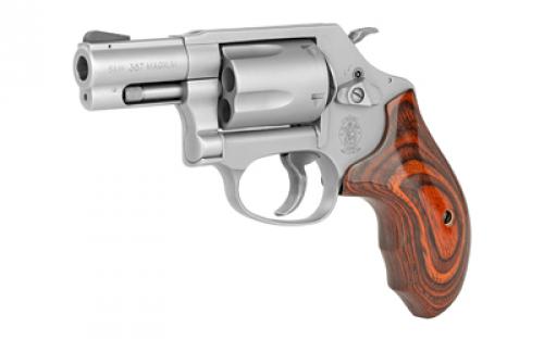 Smith & Wesson Model 60 LS Ladysmith, Double Action, Metal Frame Revolver, J-Frame, 357 Magnum, 2.125" Barrel, Stainless Steel, Matte Finish, Silver, Wood Grips, Fixed Sights, 5 Rounds 162414