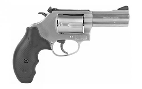 Smith & Wesson Model 60, Double Action, Metal Frame Revolver, J-Frame, 357 Magnum, 3" Full Lug Barrel, Stainless Steel, Satin Finish, Silver, Rubber Grips, Adjustable Sights, 5 Rounds 162430