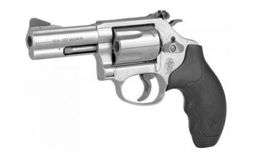 Smith & Wesson Model 60, Double Action, Metal Frame Revolver, J-Frame, 357 Magnum, 3" Full Lug Barrel, Stainless Steel, Satin Finish, Silver, Rubber Grips, Adjustable Sights, 5 Rounds 162430