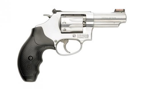 Smith & Wesson Model 63, Double Action, Metal Frame Revolver, J-Frame, 22LR, 3 Barrel, Stainless Steel, Satin Finish, Silver, Rubber Grips, Adjustable Sights, 8 Rounds 162634