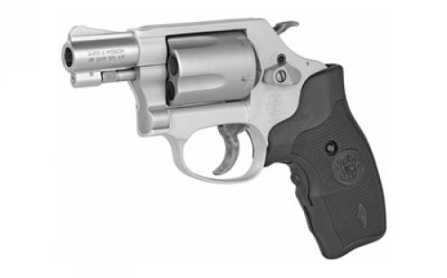 Smith & Wesson Model 637, Double/Single Action, Metal Frame Revolver, J-Frame, 38 Special +P, 1.88" Barrel, Alloy, Matte Finish, Silver, Rubber Crimson Trace Laser Grips, Fixed Sights, 5 Rounds 163052