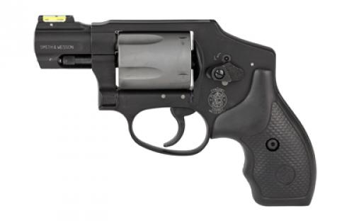 Smith & Wesson Model 340, Double Action Only, Metal Frame Revolver, J-Frame, 357 Magnum, 1.88 Barrel, Scandium, Titanium Alloy Cylinder, Black, Rubber Grips, Hi-Viz Fiber Optic Sights, 5 Rounds 163062