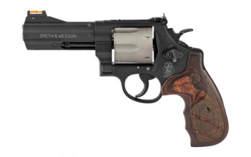 Smith & Wesson Model 329PD, Double Action, Metal Frame Revolver, N-Frame, 44 Magnum, 4.13 Barrel, Scandium, Titanium Alloy Cylinder, Matte Finish, Black, Textured Laminate/Synthetic Grips, Adjustable Rear Sight, Hi-Viz Front Sight, 6 Rounds 163414