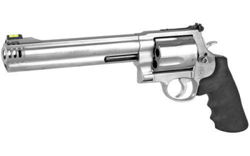 Smith & Wesson Model 460XVR, Double/Single Action, Metal Frame Revolver, X-Frame, 460SW, 8.38" Barrel, Stainless Steel, Satin Finish, Silver, Rubber Grips, Adjustable Rear Sight, 5 Rounds 163460
