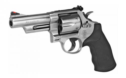 Smith & Wesson Model 629, Double/Single Action, Metal Frame Revolver, N-Frame, 44 Magnum, 4.13" Barrel, Stainless Steel, Satin Finish, Silver, Adjustable Sights, Rubber Grips, 6 Rounds, BLEM (Tool Marks on Barrel) 163603