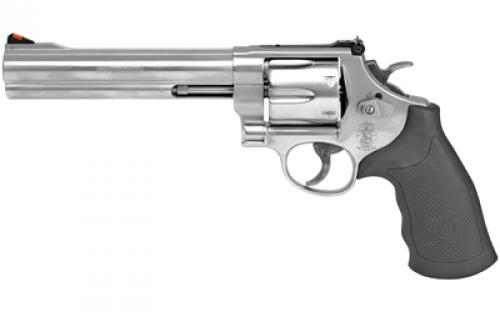 Smith & Wesson Model 629, Classic, Double/Single Action, Metal Frame Revolver, N-Frame, 44 Magnum, 6.5 Barrel, Stainless Steel, Satin Finish, Silver, Rubber Grips, Rear Adjustable Sight, 6 Rounds 163638