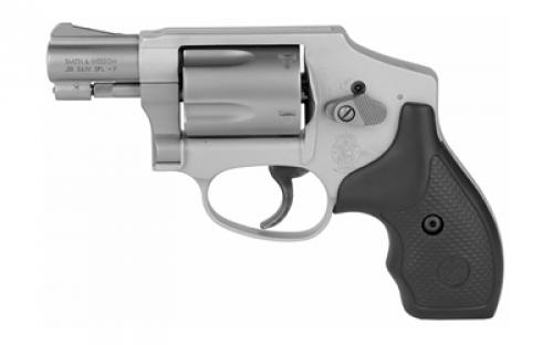 Smith & Wesson Model 642, Double Action Only, Metal Frame Revolver, J-Frame, 38 Special +P, 1.88 Barrel, Aluminum Alloy, Matte Finish, Silver, Rubber Grips, Fixed Sights, 5 Rounds, Integral Locking System 163810