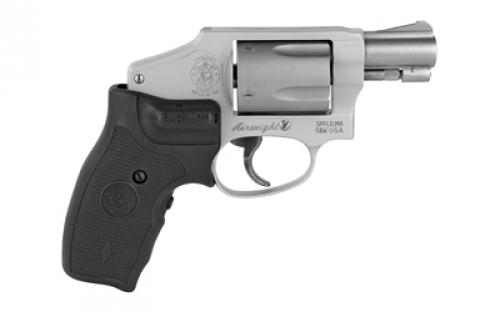 Smith & Wesson Model 642, Double Action Only, Metal Frame Revolver, J-Frame, 38 Special +P, 1.88" Barrel, Alloy, Matte Finish, Silver, Rubber Crimson Trace Laser Grips, Fixed Sights, 5 Rounds 163811