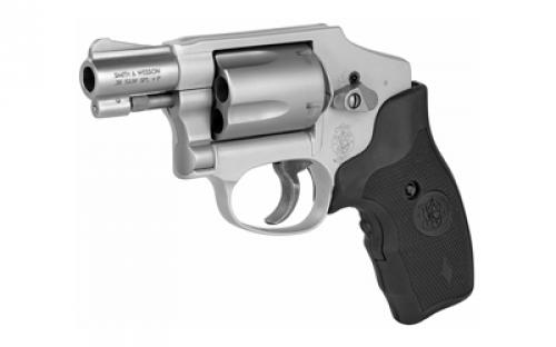 Smith & Wesson Model 642, Double Action Only, Metal Frame Revolver, J-Frame, 38 Special +P, 1.88" Barrel, Alloy, Matte Finish, Silver, Rubber Crimson Trace Laser Grips, Fixed Sights, 5 Rounds 163811
