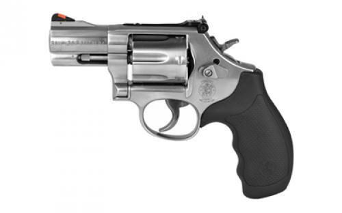 Smith & Wesson Model 686 Plus, Double/Single Action, Metal Frame Revolver, L-Frame, 357 Magnum, 2.5 Barrel, Stainless Steel, Satin Finish, Silver, Rubber Grips, Adjustable Rear Sight, 7 Rounds 164192