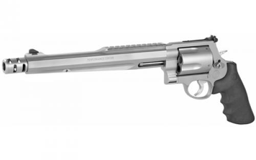 Smith & Wesson Model 500, Comped Hunter, Performance Center, Double Action/Single Action, X-Frame, 500 S&W, 10.5" Barrel, Stainless Steel, Silver, Rubber Grips, Adjustable Rear Sight, 5 Rounds, Performance Center Tuned Action 170231