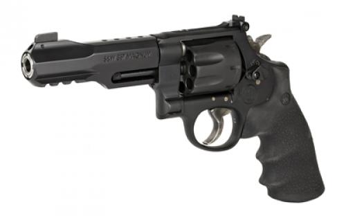Smith & Wesson M&P R8, Performance Center, Double Action, Metal Frame Revolver, N-Frame, 357 Magnum, 5" Barrel, Scandium, Matte Finish, Black, Rubber Grips, Adjustable Sights, 8 Rounds, Accessory Rail, Performance Center Tuned Action 170292
