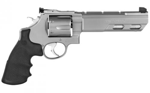 Smith & Wesson Model 629, Performance Center, Double Action, Metal Frame Revolver, N-Frame, 44 Magnum,  6" Weighted Barrel, Stainless Steel, Matte Finish, Silver, Hogue Grips, Adjustable Sights, 6 Rounds, Performance Center Tuned Action 170320