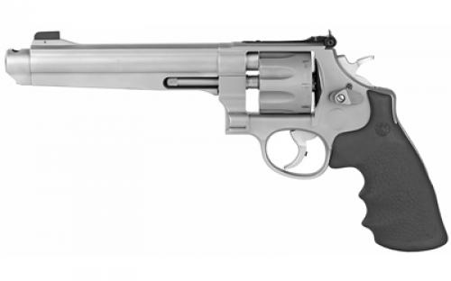 Smith & Wesson Model 929, Performance Center, Double Action, Metal Frame Revolver, N-Frame, 9MM, 6.5 Ported Barrel, Stainless Steel, Titanium Cylinder, Matte Finish, Silver, Rubber Grips, Adjustable Sights, 8 Rounds, Performance Center Tuned Action, Fired Case 170341