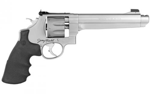 Smith & Wesson Model 929, Performance Center, Double Action, Metal Frame Revolver, N-Frame, 9MM, 6.5" Ported Barrel, Stainless Steel, Titanium Cylinder, Matte Finish, Silver, Rubber Grips, Adjustable Sights, 8 Rounds, Performance Center Tuned Action, Fired Case 170341