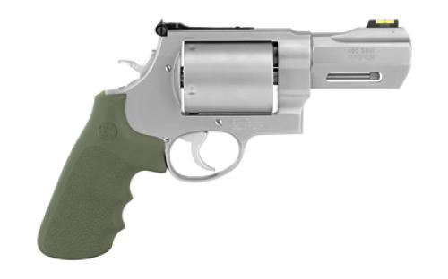 Smith & Wesson Model 460XVR, Performance Center, Double Action, Metal Frame Revolver, X-Frame, 460SW, 3.5" Barrel, Stainless Steel, Matte Finish, Silver, Rubber Grips, HiViz Sights, 5 Rounds, Performance Center Tuned Action, Unfluted Cylinder, Fired Case 170350
