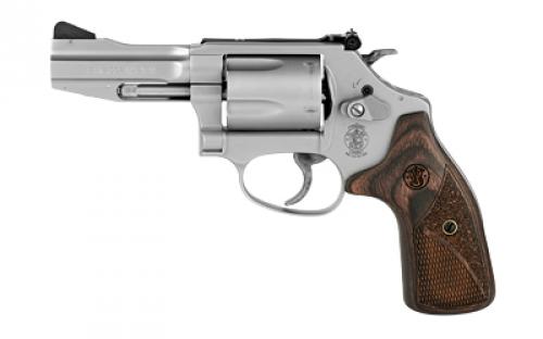 Smith & Wesson Model 60, Pro Series, Double Action, Metal Frame Revolver, J-Frame, 357 Magnum, 3 Barrel, Stainless Steel, Matte Finish, Silver, Wood Grips, Adjustable Rear Sight, Front Night Sight, 5 Rounds 178013