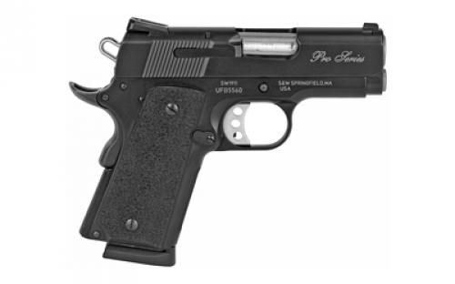 Smith & Wesson 1911, Performance Center, Pro Series, Single Action Only, Metal Frame Pistol, Sub-Compact, 45 ACP, 3" Barrel, Scandium Alloy, Black, Rubber Grips, Fixed Sights, 7 Rounds, 2 Magazines, BLEM (Scrathes on Slide) 178020