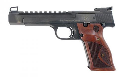 Smith & Wesson Model 41, Performance Center, Target, Single Action Only, Metal Frame Pistol, Full Size, 22LR, 5.5 Heavy Barrel, Carbon Steel, Blue Finish, Wood Grips, Adjustable Sights, 10 Rounds, 2 Magazines 178031