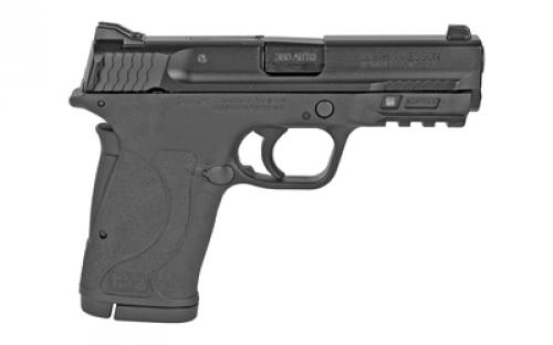 Smith & Wesson M&P380 Shield EZ M2.0, Internal Hammer Fired, Semi-automatic, Polymer Frame Pistol, Micro-Compact, 380ACP, 3.68" Barrel, Armornite Finish, Black, 3 Dot Sights, 8 Rounds, 2 Magazines 180023
