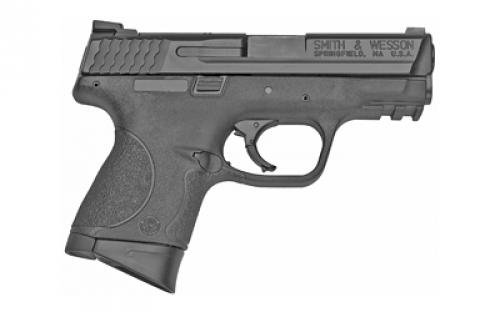Smith & Wesson M&P, Striker Fired, Semi-automatic, Polymer Frame Pistol, Compact, 9MM, 3.5" Barrel, Armornite Finish, Black, Fixed Sights, Magazine Safety, Internal Lock, 12 Rounds, 2 Magazines 209004