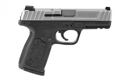 Smith & Wesson SD40VE, Striker Fired, Semi-automatic, Polymer Frame Pistol, Full Size, 40 S&W, 4" Barrel, Silver Slide, Black Frame, Fixed Sights, 14 Rounds, 2 Magazines 223400