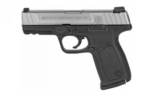Smith & Wesson SD9VE, Striker Fired, Semi-Automatic, Polymer Frame Pistol, Full Size, 9MM, 4 Barrel, Silver Slide, Black Frame, Fixed Sights, 16 Rounds, 2 Magazines 223900