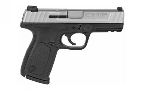 Smith & Wesson SD9VE, Striker Fired, Semi-Automatic, Polymer Frame Pistol, Full Size, 9MM, 4" Barrel, Silver Slide, Black Frame, Fixed Sights, 16 Rounds, 2 Magazines 223900