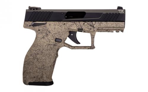 Taurus TX22, Striker Fired, Semi-automatic, Polymer Framed Pistol, 22 LR, 4.1 Threaded Barrel, Matte Finish, Flat Dark Earth Splatter, Blade Front/Adjustable Rear 16 Rounds, 2 Magazines, Manual Safety 1-TX22141SP3