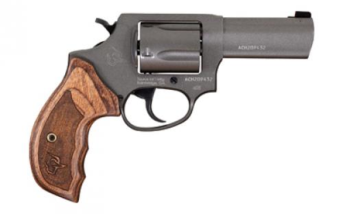 Taurus Defender 605, Double Action/Single Action, Steel Framed Revolver, 357 Magnum, 3" Barrel, Cerakote Finish, Tungsten, Altamont Wood Grips, Front Night Sight, 5 Rounds 2-6053CNS