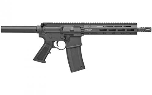 Troy A3 Pistol, Semi-automatic, AR Pistol, 223 Remington/5.56 NATO, 10 Barrel, Flash Hider, Anodized Finish, Black, A2 Grip, Pistol Tube, 9 MLOK Rail, 30 Rounds, Billet (No Forward Assist) SPST-CA3-10BT-B1