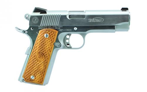 American Classic Commander, Single Action Only, Semi-automatic, Metal Frame Pistol, 9MM, 4.25 Barrel, Steel, Chrome Finish, Silver, Novak-Style Sights, Manual Thumb Safety, 9 Rounds, 1 Magazine 85625