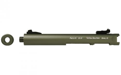 Tactical Solutions Pac-Lite, 4.5 Threaded Barrel, Fits Ruger Mark I, II, III and 22/45 Series Pistols, OD Green PL4.5TENF-04