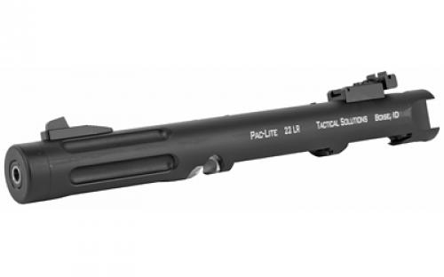 Tactical Solutions Pac-Lite IV, 4.5" Threaded and Fluted Barrel, For Ruger Mark IV and Mark IV 22/45 Series Pistols, Matte Black Finish PLIV45TEMBRF