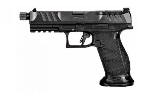 Walther PDP Pro, Striker Fired, Semi-automatic, Polymer Frame Pistol, Full Size, 9MM, 5.1 Barrel, Threaded Barrel, Black, Adjustable Rear Sight, Optics Ready, 18 Rounds 2842521