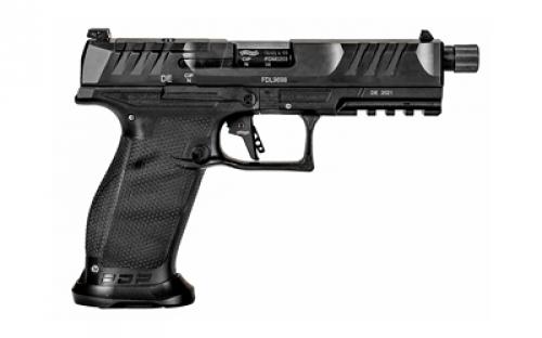 Walther PDP Pro, Striker Fired, Semi-automatic, Polymer Frame Pistol, Full Size, 9MM, 5.1" Barrel, Threaded Barrel, Black, Adjustable Rear Sight, Optics Ready, 18 Rounds 2842521