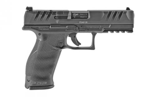 Walther PDP, Striker Fired, Semi-automatic, Polymer Frame Pistol, Full Size, 9MM, 4" Barrel, Black, Adjustable Rear Sight, 10 Rounds, Optics Ready 2854694