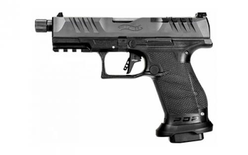 Walther PDP Pro, Striker Fired, Semi-automatic, Polymer Frame Pistol, Compact, 9MM, 4.6 Barrel, Threaded Barrel, Black, Adjustable Rear Sight, Optics Ready, 10 Rounds 2858151