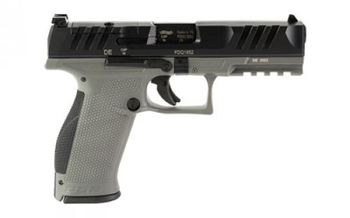 Walther PDP, Striker Fired, Semi-automatic, Polymer Frame Pistol, Full Size, 9MM, 4.5" Barrel, Black Slide/Gray Frame, Adjustable Rear Sight, Optics Ready, 18 Rounds 2858371