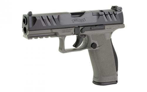 Walther PDP, Striker Fired, Semi-automatic, Polymer Frame Pistol, Full Size, 9MM, 4.5" Barrel, Black Slide/Gray Frame, Adjustable Rear Sight, Optics Ready, 18 Rounds 2858371