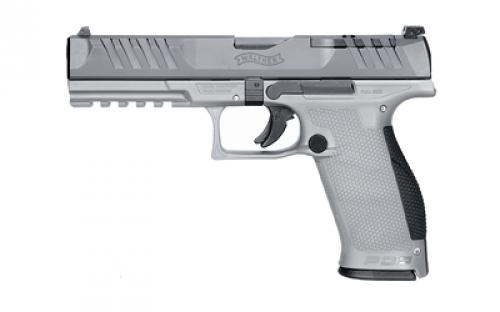 Walther PDP, Striker Fired, Semi-automatic, Polymer Frame Pistol, Full Size, 9MM, 5 Barrel, Black Slide/Gray Frame, Adjustable Rear Sight, Optics Ready, 18 Rounds 2858401