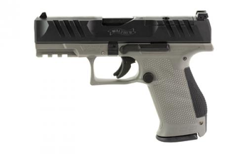Walther PDP, Striker Fired, Semi-automatic, Polymer Frame Pistol, Compact, 9MM, 4 Barrel, Black Slide/Gray Frame, Adjustable Rear Sight, Optics Ready, 15 Rounds 2858436