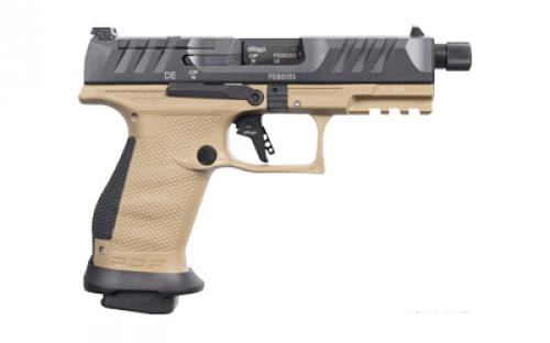 Walther PDP Pro, Striker Fired, Semi-automatic, Polymer Frame Pistol, Compact, 9MM, 4.6 Threaded Barrel, Matte Finish, Black Slide, Flat Dark Earth Frame, Adjustable Rear Sight, Optics Ready, 18 Rounds, 2 Magazines 2877520