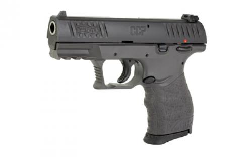 Walther CCP M2+, Striker Fired, Semi-automatic, Polymer Frame Pistol, Compact, 9MM, 3.54", Tungsten Gray and Black, Manual Safety, 3 Dot Sights, 8 Rounds, 2 Magazines 5083505