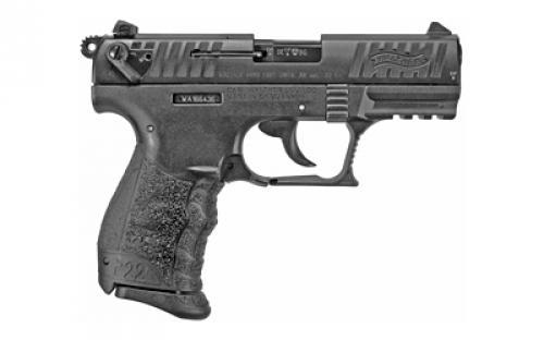 Walther P22Q, Double Action/Single Action, Semi-automatic, Polymer Frame Pistol, Compact, 22LR, 3.4" Barrel, Black, 3 Dot Polymer Sights, 10 Rounds, 2 Magazines 5120700