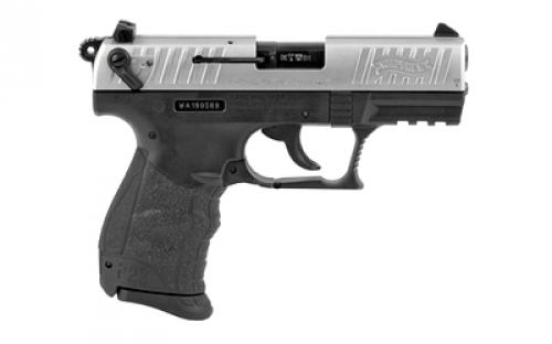 Walther P22Q, Double Action/Single Action, Semi-automatic, Polymer Frame Pistol, Compact, 22LR, 3.42" Barrel, Nickel Slide, 3 Dot Polymer Sights, 10 Rounds, 2 Magazines 5120725
