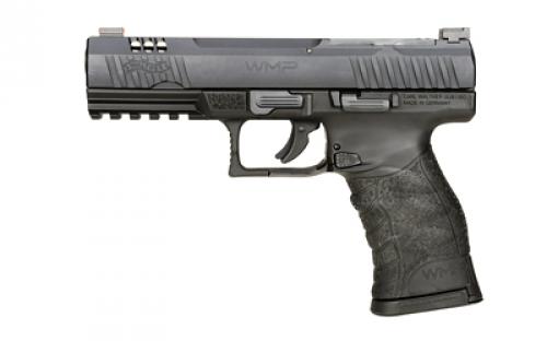 Walther WMP, Semi-automatic, Double Action, Polymer Frame Pistol, 22 Winchester Magnum, 4.5 Barrel, Matte Finish, Black, 3 Dot Adjustable Sights, Optics Ready, 10 Rounds, 2 Magazines, Includes 3 Optic Plates 5220302