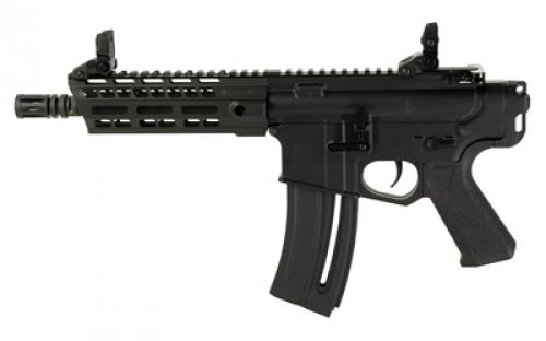 Hammerli Arms Tac R1 C, Semi-automatic Pistol, 22 LR, 9 Threaded Barrel, 1/2-28, A2 Flash Hider, Anodized Finish, Black, M-LOK Free Float Handguard, Front/Rear Flip Up Iron Sights, 20 Rounds, 1 Magazine 5760507