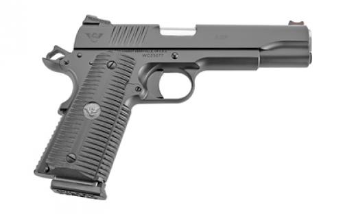 Wilson Combat ACP, 1911, Single Action Only, Semi-automatic, Full Size, 45ACP, 5" Barrel, Black Armor Tuff Finish, Red Fiber Optic Sights, Manual Safety, 8 Rounds ACP-FS-45